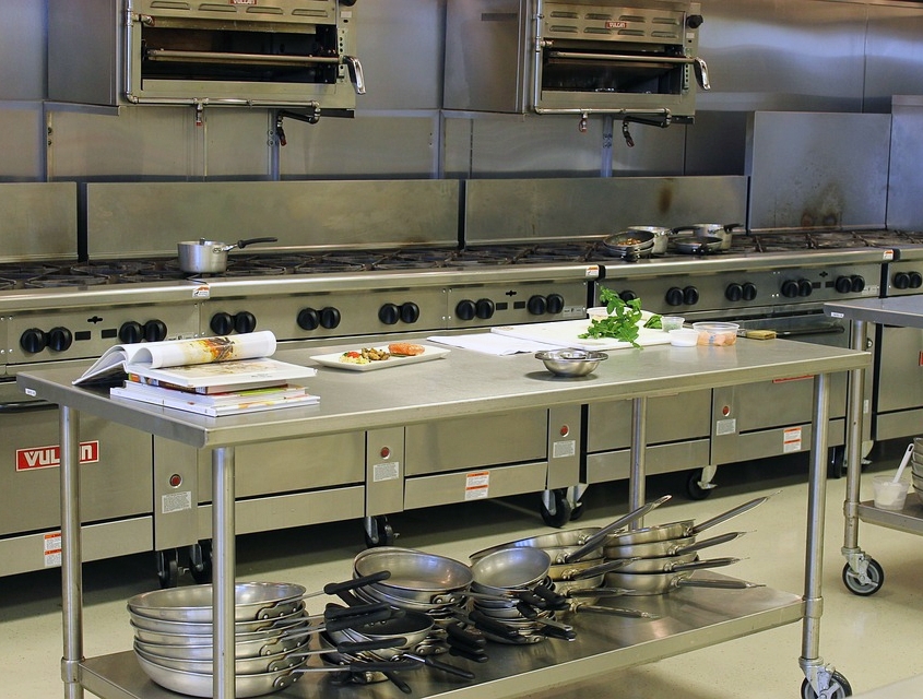 Food service casters and wheels in a kitchen